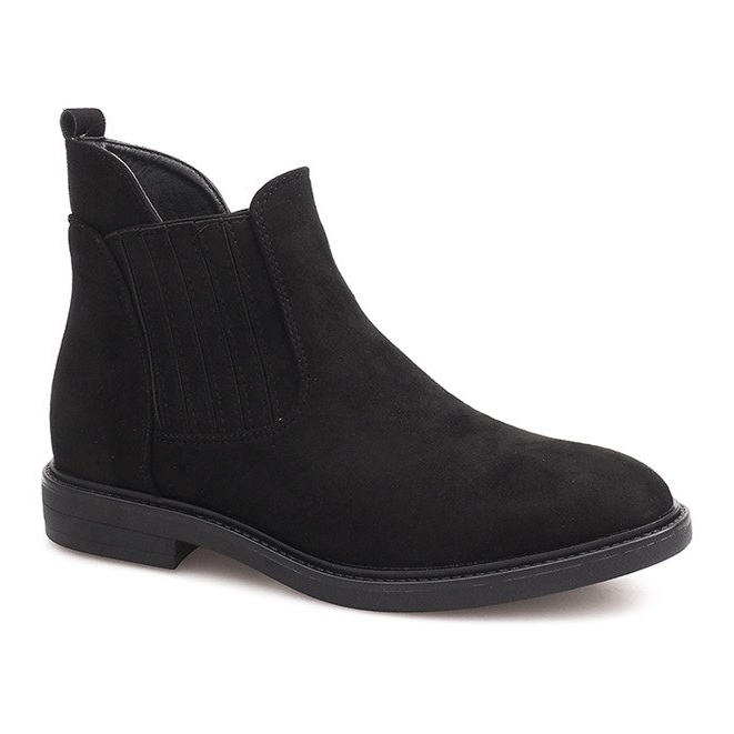Wildlederstiefel mit Gummizug 1541 Schwarz 1