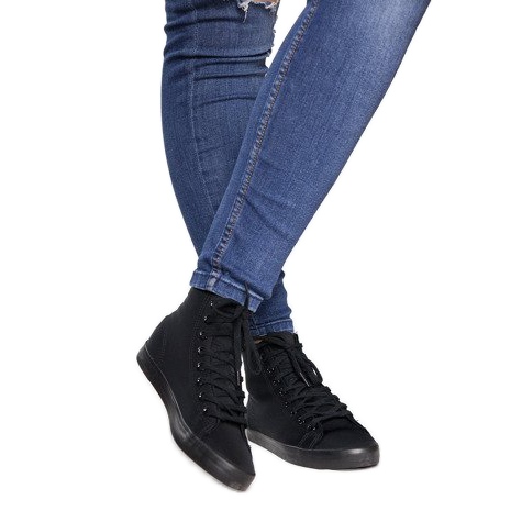 High-Top-Sneaker Lycra B113B Schwarz 1