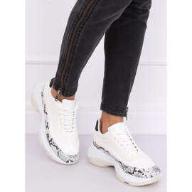 YY-02 Weiße Schlangen-weiße Sportschuhe mehrfarbig 1