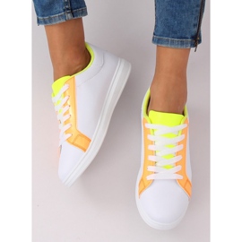 Damen Sneaker W-3116 Orange weiß gelb 2