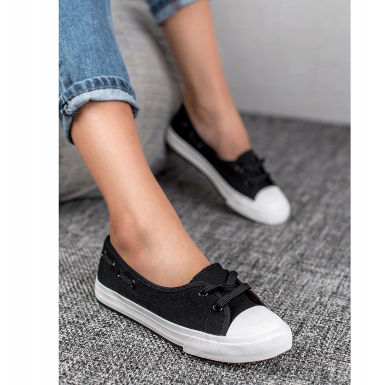 J. Star Stilvolle niedrige Sneakers schwarz 1