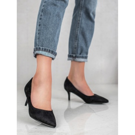 Ideal Shoes Bequeme Pumps auf einer Nadel schwarz 2