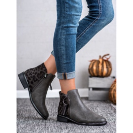 Filippo Stylische Stiefel mit Reißverschluss grau 1