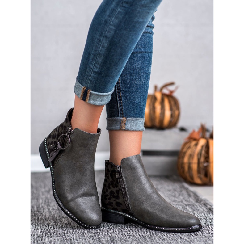 Filippo Stylische Stiefel mit Reißverschluss grau 2