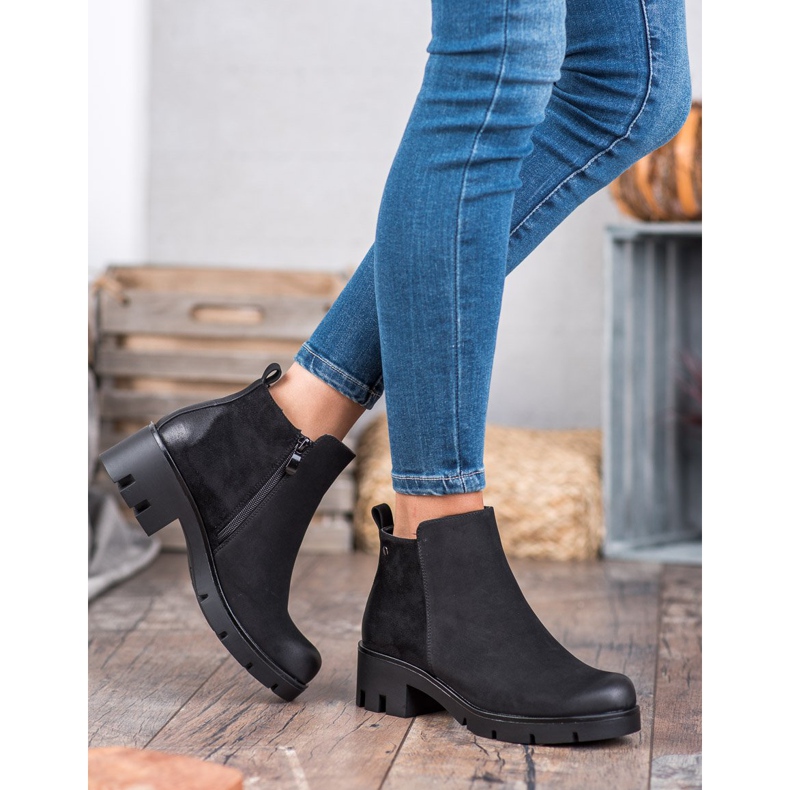 Bequeme VINCEZA Stiefel mit hohen Absätzen schwarz 2