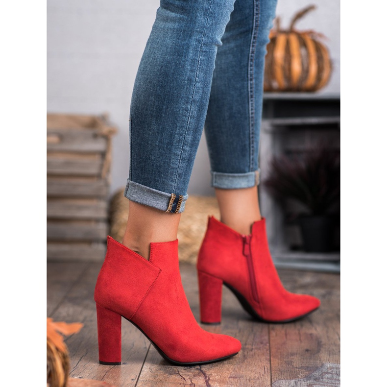 Vinceza Sexy Wildlederstiefel rot 1