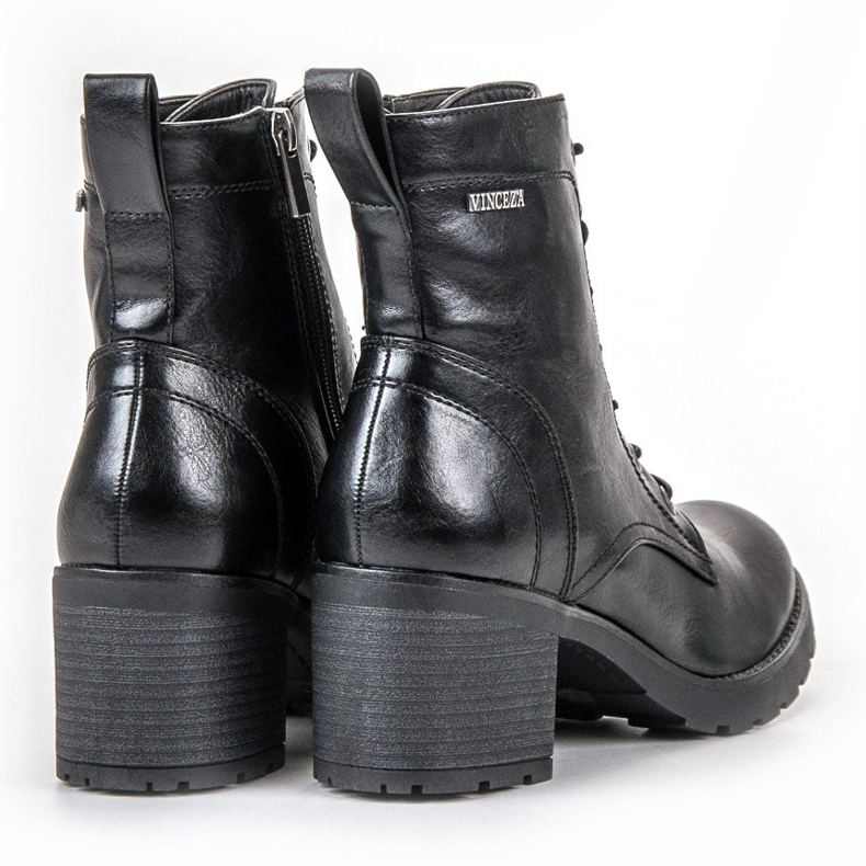 VINCEZA Schwarze Schnürstiefel 1