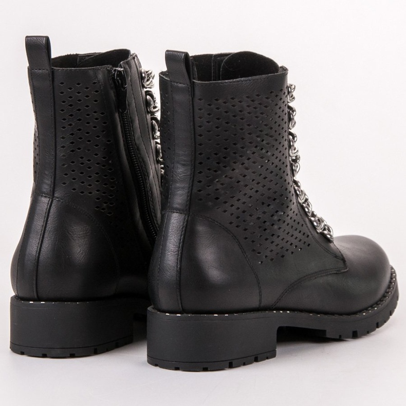 Groto Gogo Modische gebundene Stiefel schwarz 2