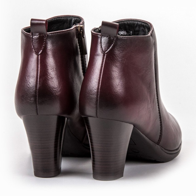 Vinceza Stiefel mit niedrigem Absatz rot 1