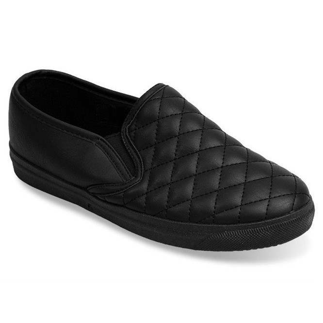 Gesteppte Sneakers Slip On 5077 Schwarz 1