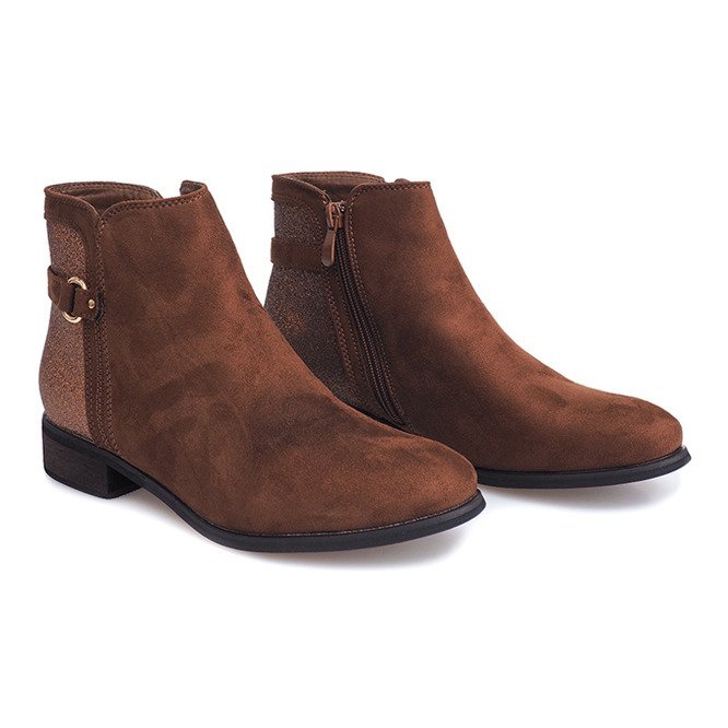 Wildleder Booties Chelsea Boots HQ873 Camel braun 1