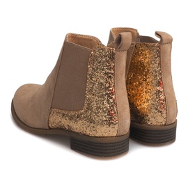 Wildleder Stiefeletten Jodhpur C178 Beige 1