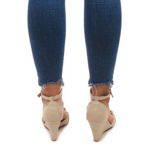 Keilsandalen F1-43 Beige 2