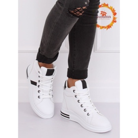 Weiße CB-19078 WEISS / SCHWARZE Turnschuhe 1