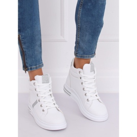Weiße CB-19078 WHITE / SILBER Sneakers 1