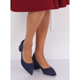 Pumps auf weiten Absätzen marineblau KJ-10 D.BLUE 2