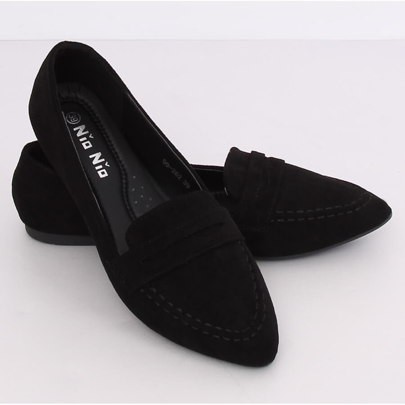 Schwarze Damen-Loafer 99-262 Schwarz 1