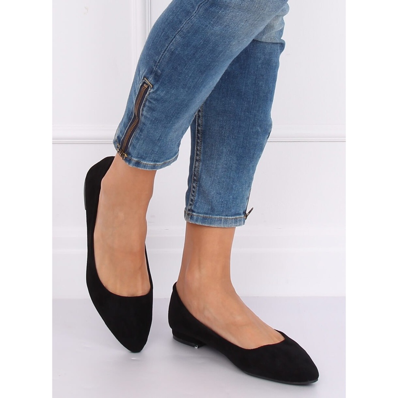 Ballerinas mit Mandelzehen schwarz RC-76 Black 2