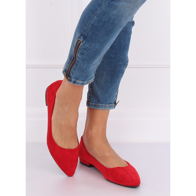 Ballerinas mit Mandelzehen rot RC-76 Red 2