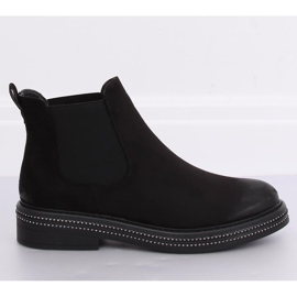 Schwarze Chelsea-Boots für Damen WY-2842 Schwarz 2