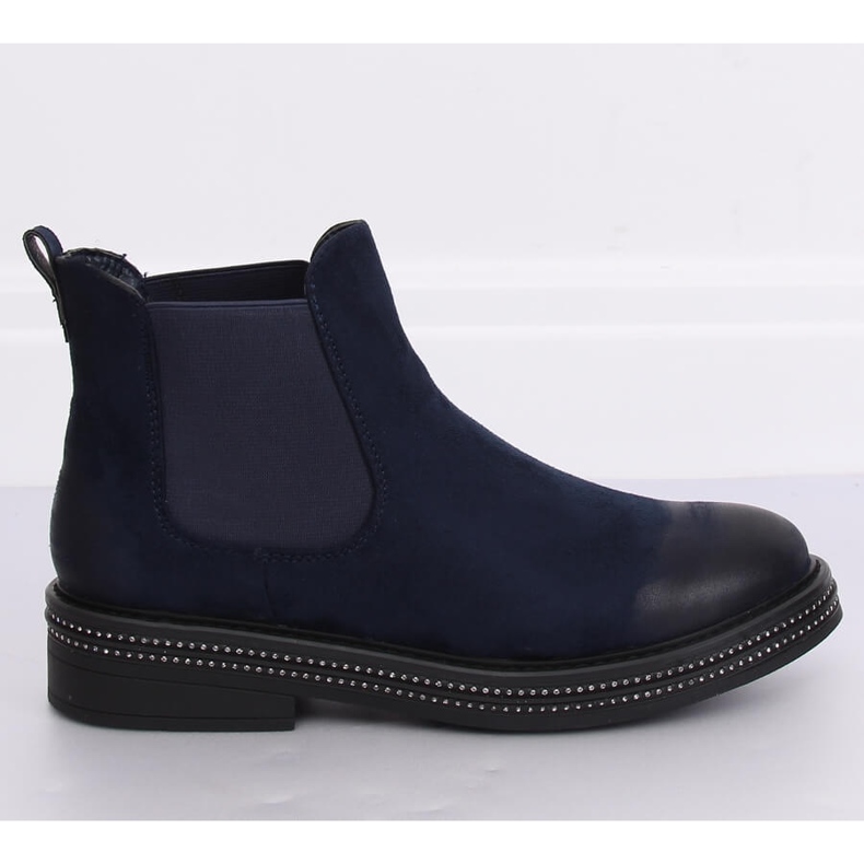 Marineblaue Chelsea Boots für Damen WY-2842 Blue navy blau 2