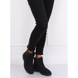 Schwarze Damen Holzstiefel W-3033 Schwarz 2