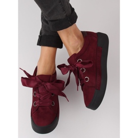 Kastanienbraune Damen-Sneaker 1018 Wine II-GAT rot 2