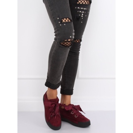 Kastanienbraune Damen-Sneaker 1018 Wine II-GAT rot 1