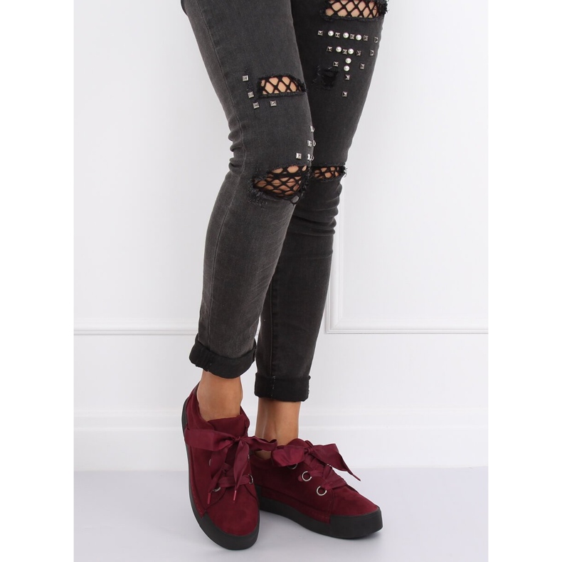 Kastanienbraune Damen-Sneaker 1018 Wine II-GAT rot 1