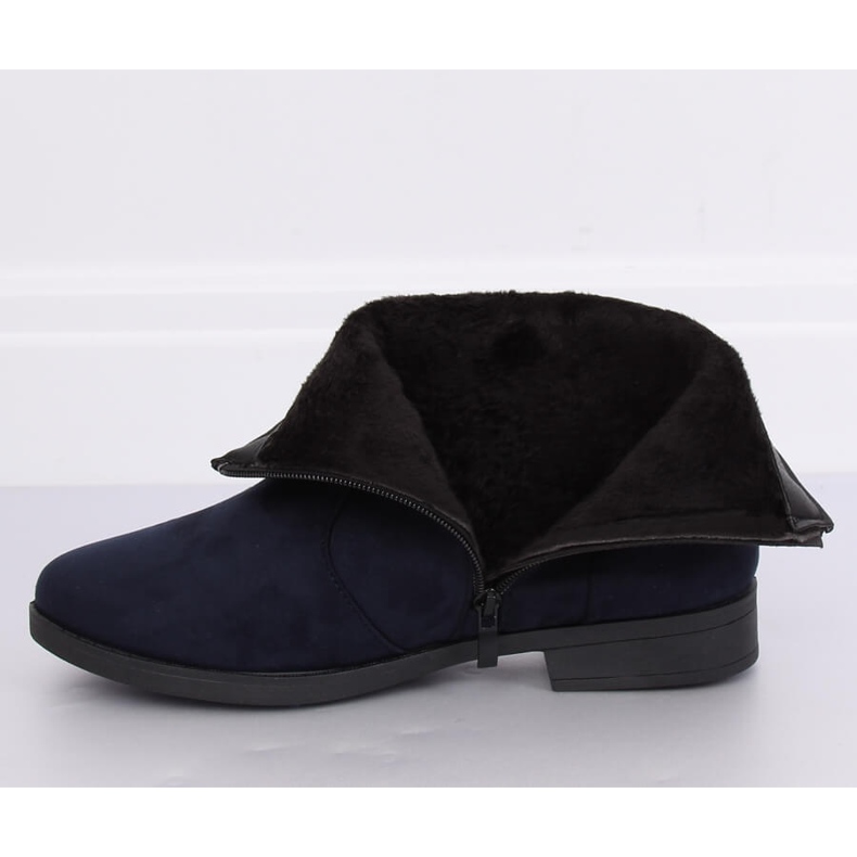 Marineblaue Damen Wildlederstiefel MP-53 Blue 2
