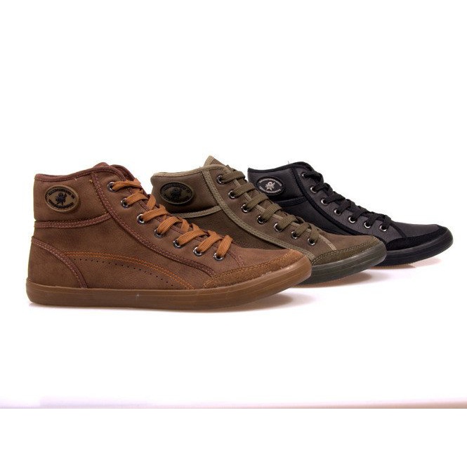 Hohe Turnschuhe 201 Camel braun 1