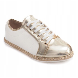 Sneaker Espadrilles Leinen Q52 Gold golden 1