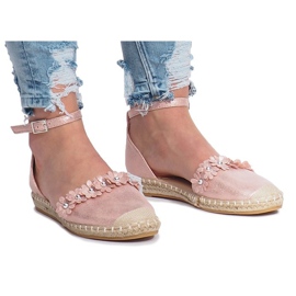 Rosa Espadrilles mit Favara-Blüten 1