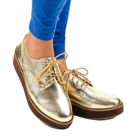 Goldene elegante Schnürschuhe 2017-1 1