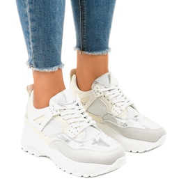 Weiße modische Damen Sportschuhe C2 1