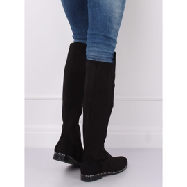 Schwarze Stiefel für Damen schwarze Stiefel H305 Schwarz 1