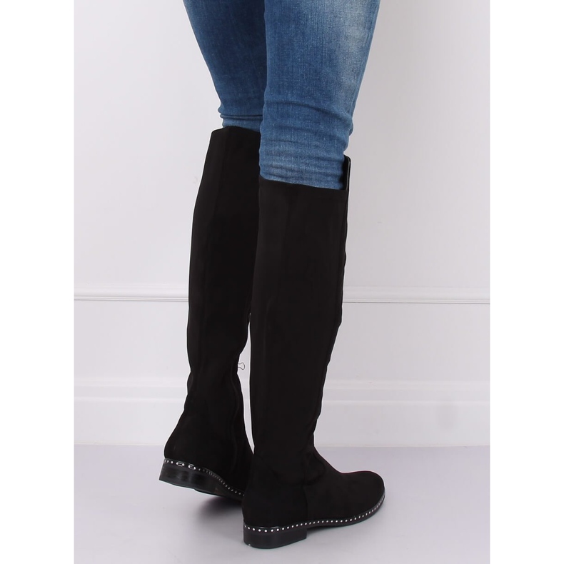 Schwarze Stiefel für Damen schwarze Stiefel H305 Schwarz 1