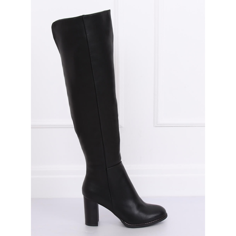 Overknee-Stiefel on the post black F128 Black schwarz 1