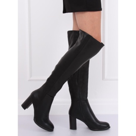 Overknee-Stiefel on the post black F128 Black schwarz 2