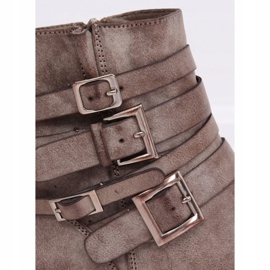 Flache beige Damenstiefel Z100 Khaki 1