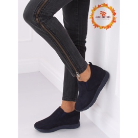 Marineblaue Schuhe auf einem versteckten Keil ZY-7K67 Blue navy blau 1