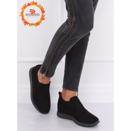 Schwarze Schuhe auf einem versteckten Keil schwarz ZY-7K67 Black 1