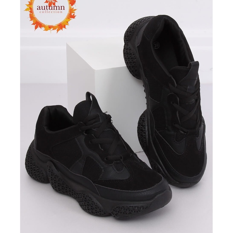 Schwarz BD-3 Schwarze Sportschuhe 1