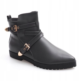 Warme elegante Stiefel mit Schnalle HW13 Grau 2