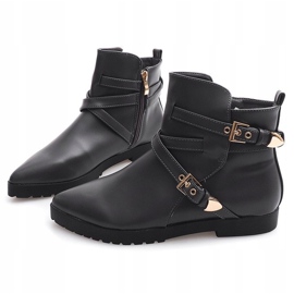 Warme elegante Stiefel mit Schnalle HW13 Grau 1