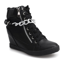 Stiefel Sneakers On Wedge 8089 Schwarz 1