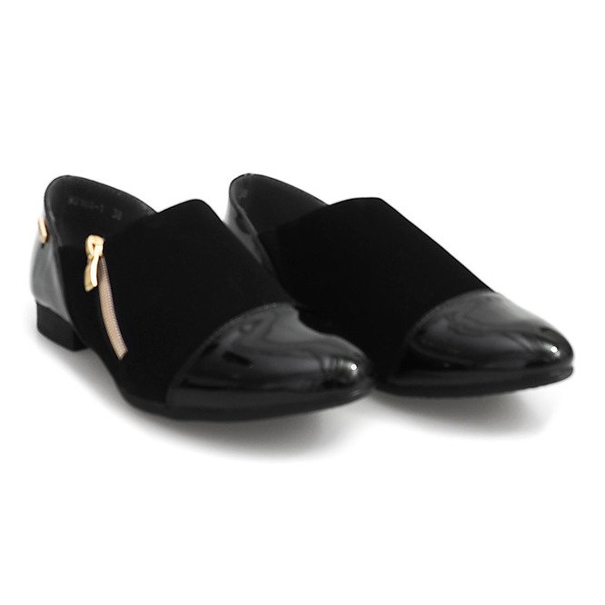 Klassische Schuhe Mit Reißverschluss MS164 Schwarz 1