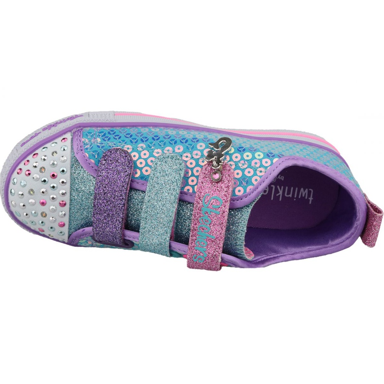 Skechers Twinkle Lite Jr 20062L-TQMT blaue Schuhe mehrfarbig 2