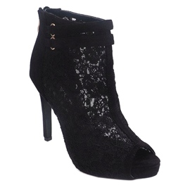 Sandalen mit hohem Absatz 8709 Schwarz 1