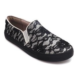 Slip Sneakers Slip Lace Q10 Weiß schwarz 1